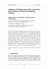 Research paper thumbnail of Challenges of Utilizing Sensor Data Acquired by Smart Products in Product Development Activities