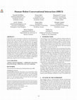 Research paper thumbnail of Human-Robot Conversational Interaction (HRCI)