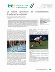 Research paper thumbnail of The specific nature of endurance training in tennis