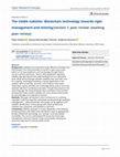Research paper thumbnail of The visible subtitler: Blockchain technology towards right management and minting