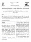 Research paper thumbnail of Heat capacity measurement of organic thermal energy storage materials