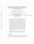 Research paper thumbnail of Exploring the Suitability of Semantic Spaces as Word Association Models for the Extraction of Semantic Relationships