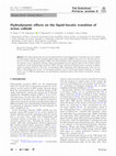 Research paper thumbnail of Hydrodynamic effects on the liquid-hexatic transition of active colloids