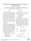 Research paper thumbnail of Optimal Programming of Critical Sections in Modern Network Processors under Performance Requirements
