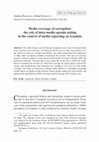 Research paper thumbnail of Media coverage of corruption: the role of inter-media agenda setting in the context of media reporting on scandals