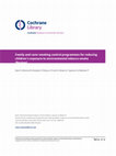 Research paper thumbnail of Family and carer smoking control programmes for reducing children's exposure to environmental tobacco smoke