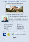 Research paper thumbnail of Analytic Number Theory and its Applications: A Conference in Honor of Jeff Hoffstein