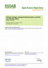 Research paper thumbnail of Climate change, intergenerational justice, and the non-identity effect