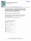 Research paper thumbnail of 2021: Are welfare regimes a useful category? The cross-sectoral variation in social policy in Latin America at the end of the commodity boom