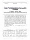 Research paper thumbnail of California spiny lobster preference for urchins from kelp forests: implications for urchin barren persistence