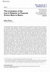 Research paper thumbnail of The Limitation of the Law in Relation to Financial Crime