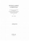 Research paper thumbnail of STUDI CLASSICI E ORIENTALI