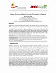 Research paper thumbnail of Cyber-Crime and Cyber Security Perception in Nigeria