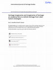 Research paper thumbnail of Heritage imaginaries and imaginaries of heritage: An analytical lens to rethink heritage from 'alter-native' ontologies