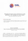 Research paper thumbnail of Managing the impacts of non-verbal devices on idea generation: a new challenge for creative leaders