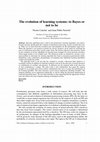 Research paper thumbnail of The evolution of learning systems: to Bayes or not to be