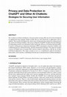 Research paper thumbnail of Privacy and Data Protection in ChatGPT and Other AI Chatbots