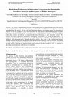 Research paper thumbnail of Blockchain Technology in Innovation Ecosystems for Sustainable Purchases through the Perception of Public Managers