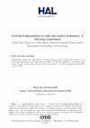 Research paper thumbnail of Leaf lipid degradation in soils and surface sediments: A litterbag experiment