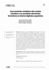 Research paper thumbnail of Acercamiento mediático del cambio climático a la sociedad: elementos formativos en diarios digitales españoles