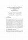 Research paper thumbnail of A typology of ontology-based semantic measures
