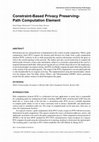 Research paper thumbnail of Constraint-Based Privacy Preserving-Path Computation Element