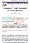 Research paper thumbnail of Detailed Survey Of Weather Prediction Using Machine Learning Algorithms