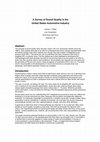Research paper thumbnail of A Survey of Sound Quality in the United States Automotive Industry