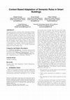Research paper thumbnail of Context Based Adaptation of Semantic Rules in Smart Buildings