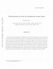 Research paper thumbnail of Thermodynamic law from the entanglement entropy bound