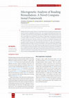 Research paper thumbnail of Microgenetic Analysis of Reading Remediation: A Novel Computational Framework