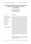 Research paper thumbnail of La comunicación no verbal en la formación del profesorado de educación física: dificultades y limitaciones experimentadas
