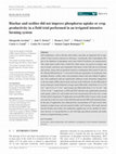 Research paper thumbnail of Biochar and zeolites did not improve phosphorus uptake or crop productivity in a field trial performed in an irrigated intensive farming system