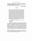 Research paper thumbnail of Combining Hegemony and Governmentality to Explain Global Governance