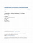 Research paper thumbnail of Applying a Layered Framework to Disaster Recovery
