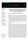 Research paper thumbnail of Impact of antitranspirant application on nutrient uptake and yield of rice (Oryza sativa) grown under water stress condition in inceptisol of Varanasi, Uttar Pradesh