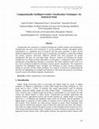 Research paper thumbnail of Computationally Intelligent Gender Classification Techniques: An Analytical Study