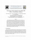 Research paper thumbnail of Denoising of ECG Signals Using FIR &amp; IIR Filter: a Performance Analysis
