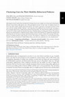 Research paper thumbnail of Clustering Users by Their Mobility Behavioral Patterns