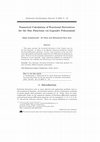 Research paper thumbnail of Numerical Calculation of Fractional Derivatives for the Sinc Functions via Legendre Polynomials