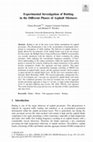Research paper thumbnail of Experimental Investigation of Rutting in the Different Phases of Asphalt Mixtures