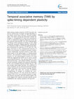 Research paper thumbnail of Temporal associative memory (TAM) by spike-timing dependent plasticity