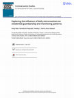 Research paper thumbnail of Exploring the influence of daily microroutines on residential guardianship and monitoring patterns