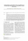 Research paper thumbnail of Training Machine Learning Models to Detect Group Differences in Neurophysiological Data using Recurrence Quantification Analysis based Features