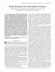Research paper thumbnail of Delay-Resistant Geo-Distributed Analytics