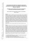 Research paper thumbnail of Conocimiento del estado de la vegetación actual para el ordenamiento territorial en la precordillera y piedemonte de Mendoza, Argentina