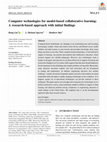 Research paper thumbnail of Computer technologies for model‐based collaborative learning: A research‐based approach with initial findings