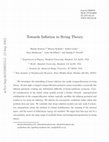 Research paper thumbnail of Towards inflation in string theory