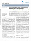 Research paper thumbnail of Unprecedented iron-assisted room temperature synthesis of AgCN using acetonitrile