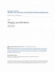 Research paper thumbnail of The Thinging of the Thing